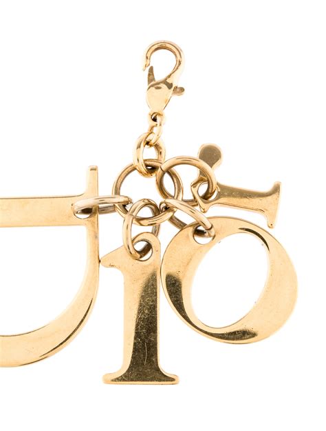 dior mirror keychain|christian dior logo keychain.